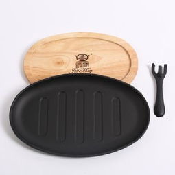 橢圓鑄鐵牛排盤(pán) 外商指定原料與工序，廠家直銷帶贈(zèng)品